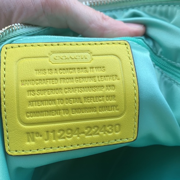 Coach Hallie Candied Aqua Handbag - Picture 10 of 10